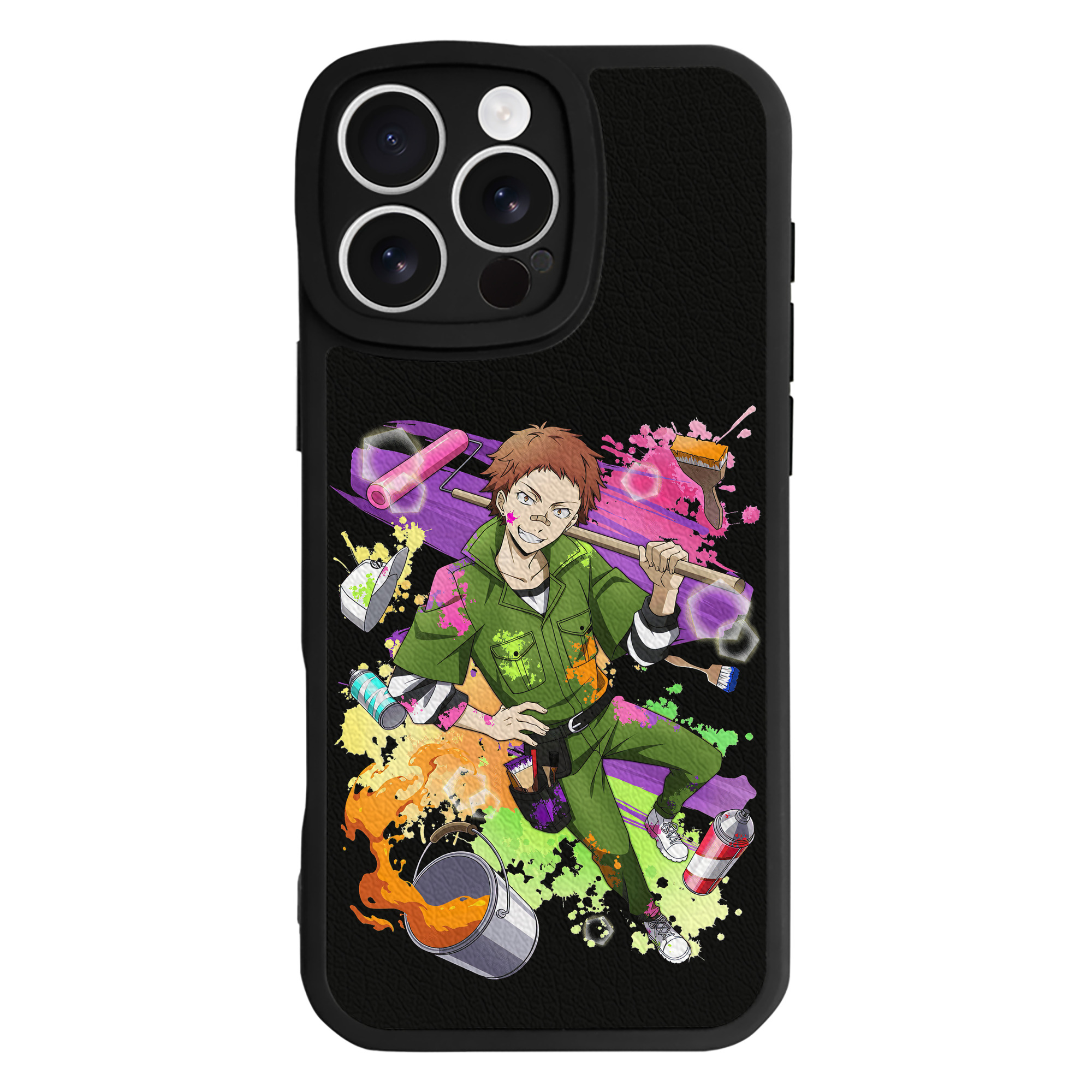 （画像用） 文豪ストレイドッグス Bungo Stray Dogs 【iPhone 16シリーズ対応】シリコンスマホケース（レザー調） 材質：シリコン